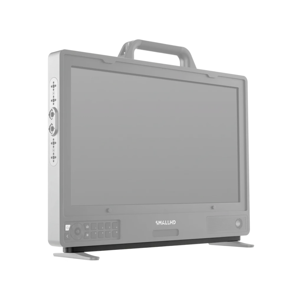 SmallHD_17-5044_Cine-18-Mounting-Rail_Three-Quarters_Installed_Low-Opacity.webp