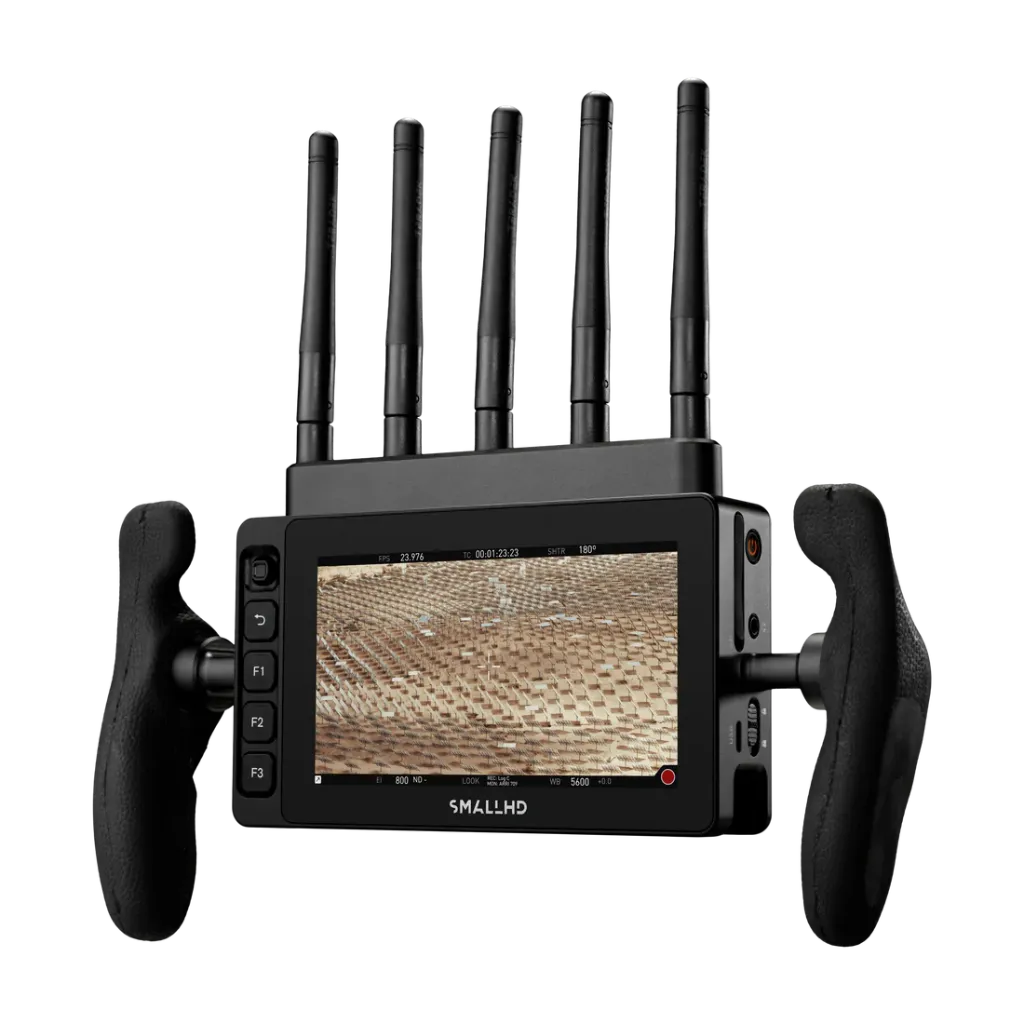 SmallHD_16-0528-GM_Ultra-5-RX-GM_Three-Quarters-01_Screen-On.webp