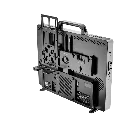 SmallHD-17-5001-4KSeriesPSUUniversalMountingBracket_Installed-GoldMount02_v2.webp
