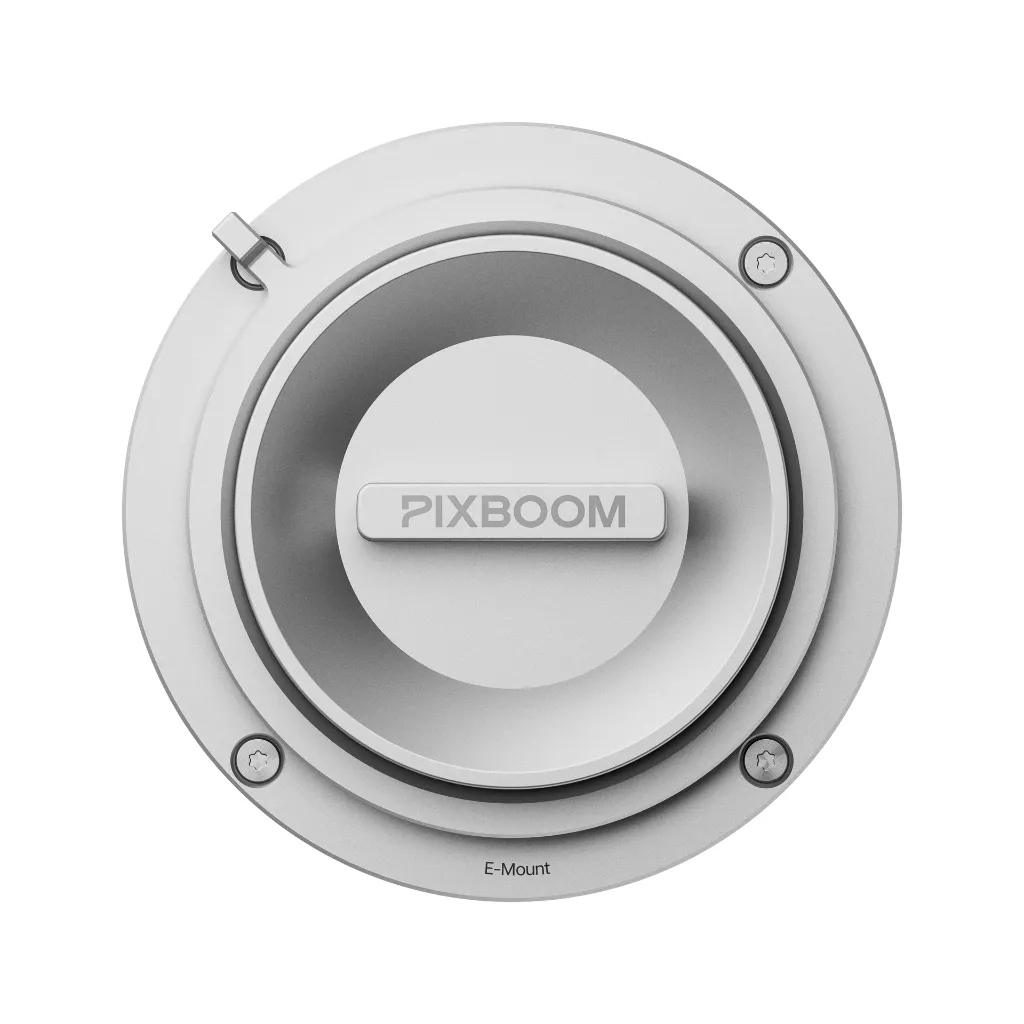 Pixboom Mount to E Adapter-Silver-Front View.webp
