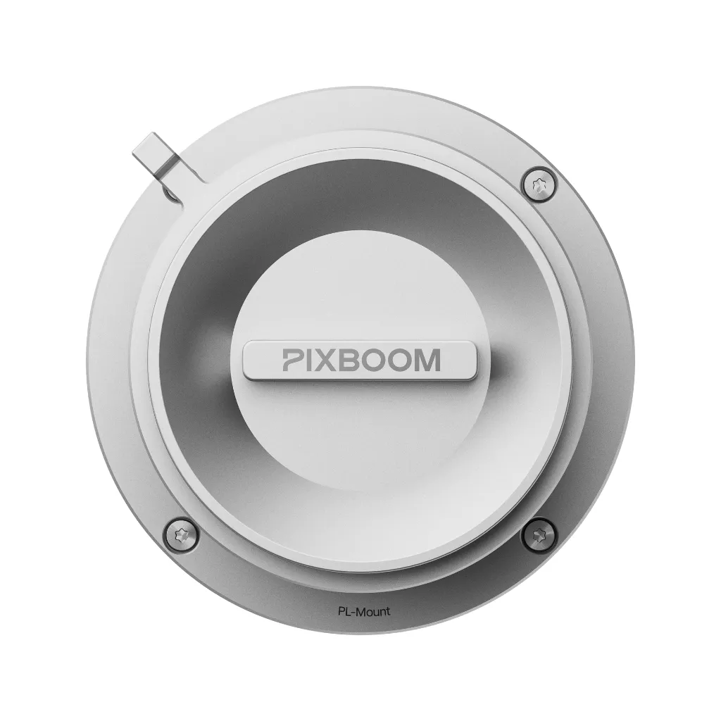 Pixboom Mount to PL Adapter-Silver-Front View.webp